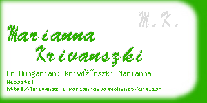 marianna krivanszki business card